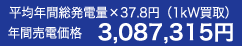年間売電価格 3,087,315円